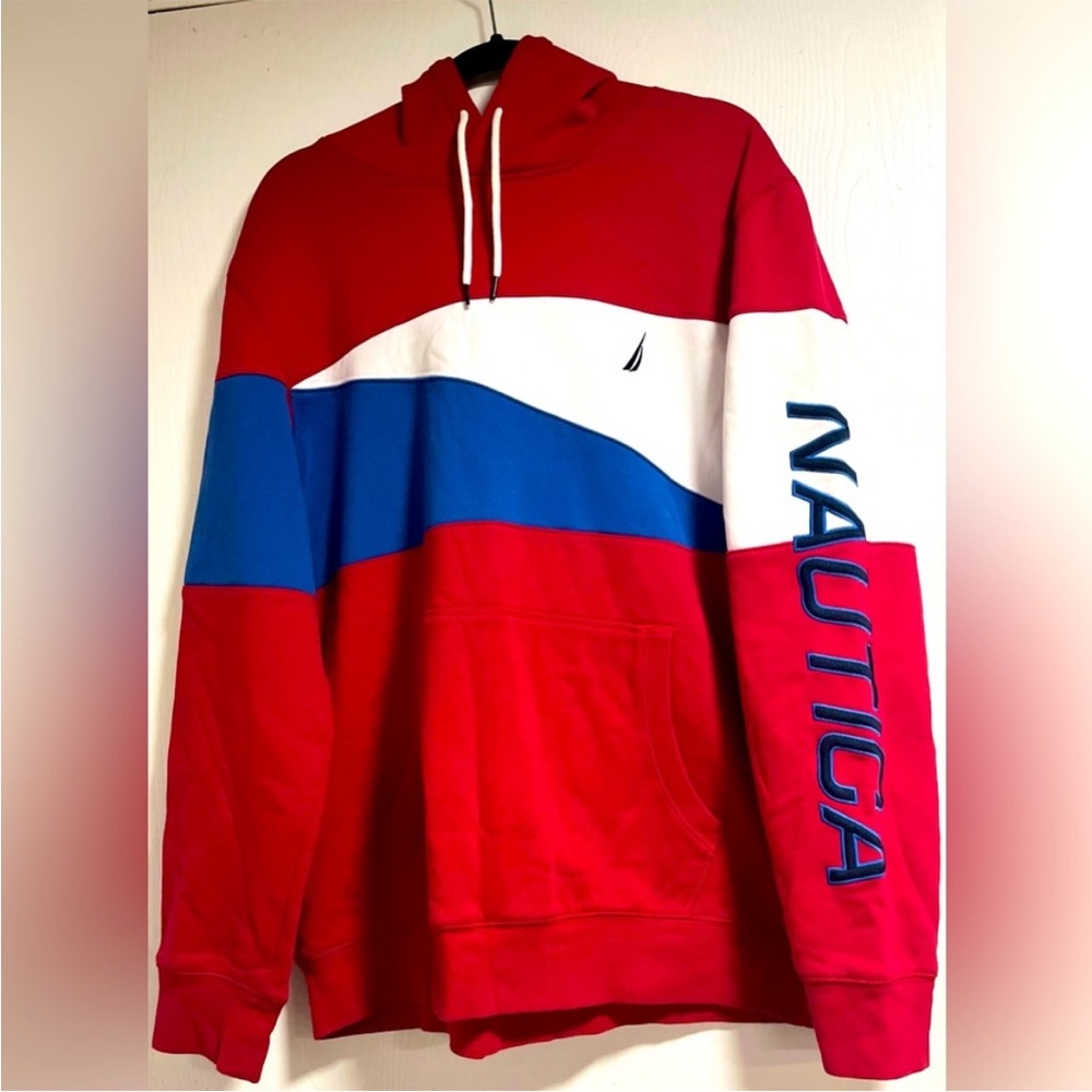 Nautica Red and Blue Hoodie